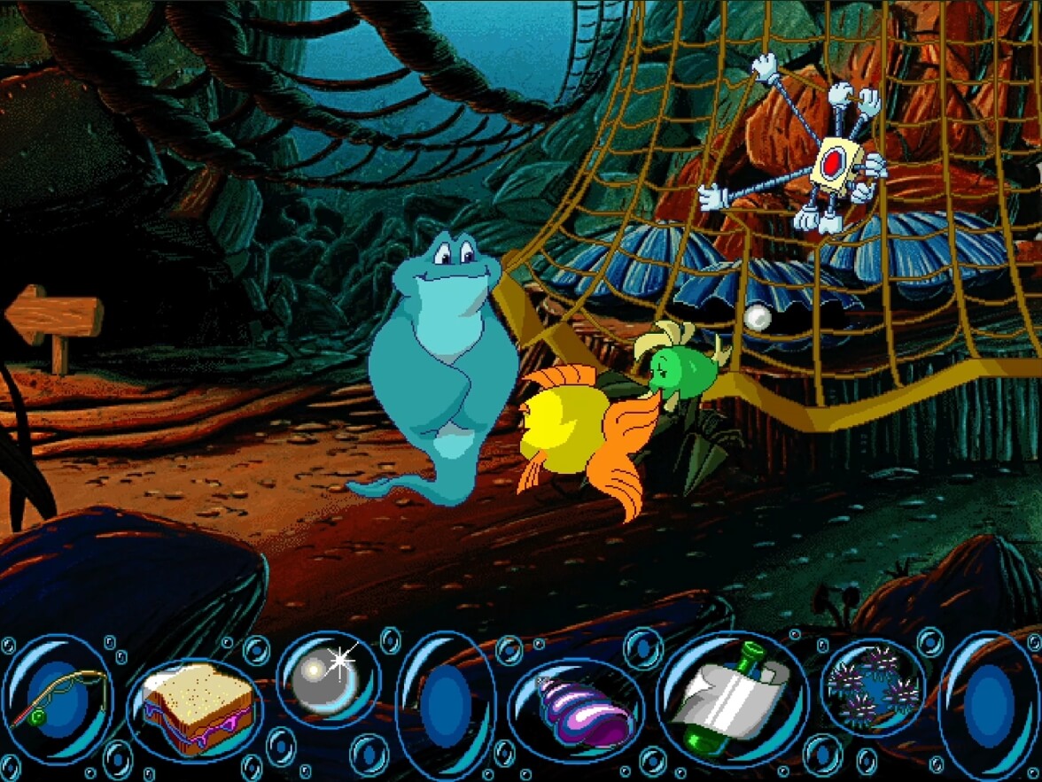 Freddi Fish 1 The Case of the Missing Kelp Seeds - геймплей игры Windows